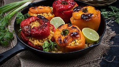 Melanzane e peperoni con Cous Cous