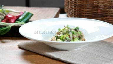 Tagliatelle di grano saraceno con asparagi