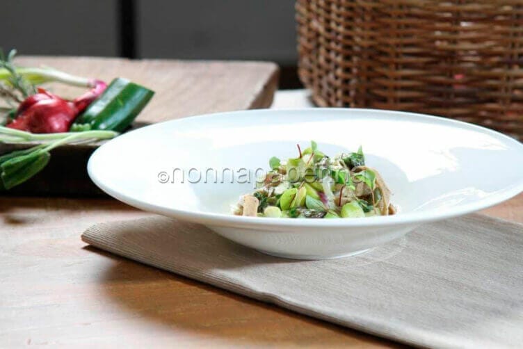 Tagliatelle di grano saraceno con asparagi