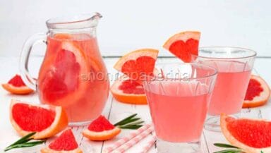 acqua aromatizzata al pompelmo rosa