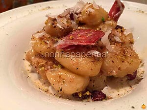 Gnocchi con gorgonzola e speck Gnocchi con gorgonzola e speck