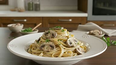 tagliatelle ai funghi champignon