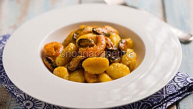 Gnocchi di patate marinare al profumo di zafferano