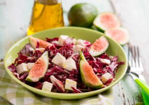 Insalata radicchio feta e fichi