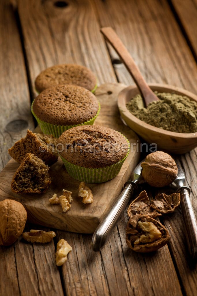 Muffin di canapa e noci