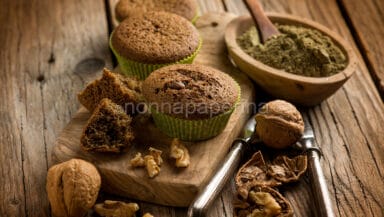 Muffin di canapa e noci