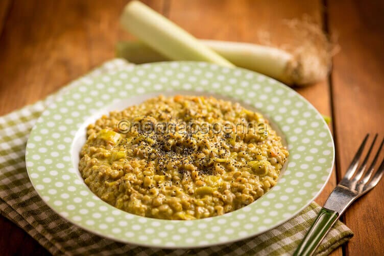 Risotto di grano saraceno ai porri