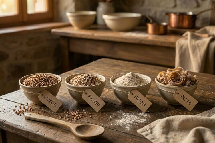 Il grano saraceno: guida completa dal chicco alla tavola chicchi, fiocchi, farina e pasta di grano saraceno