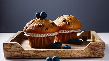 Muffins ai mirtilli senza glutine ed uova
