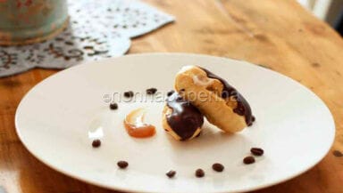 Eclair all’olio con crema di marroni