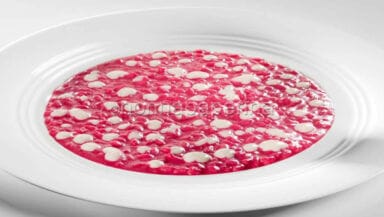 risotto al gorgonzola e rape rosse