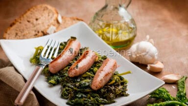 salsicciotti con cime di rapa