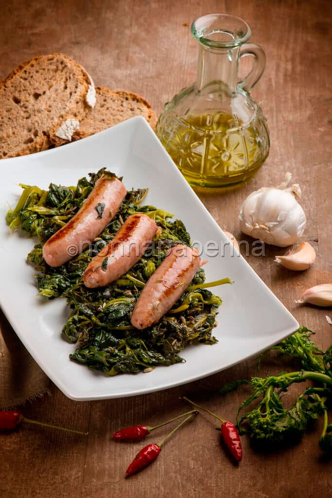 salsicciotti con cime di rapa