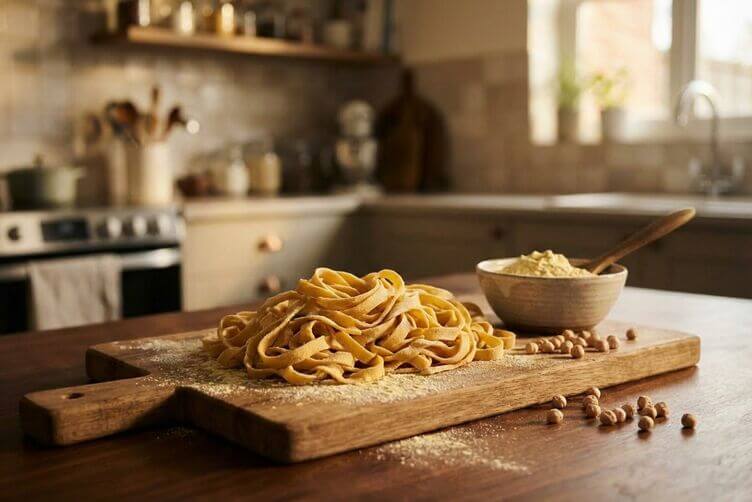 tagliatelle con farina di ceci