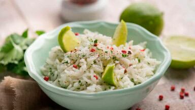 Riso basmati con coriandolo e lime