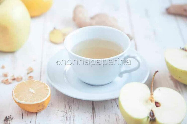 Tisane per star meglio: Infuso mela, zenzero e limone Infuso mela