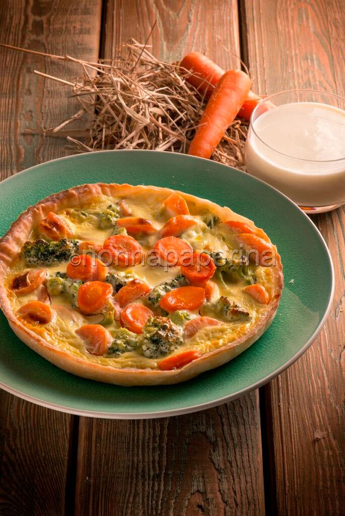 Quiche di carote e broccoletti Quiche di carote e broccoletti