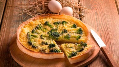 Quiche di miglio e broccoli