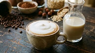 cappuccino con latte vegetale