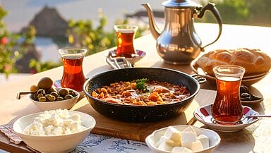 Tavola colazione turca all’aperto