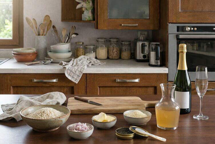 risotto caviale e champagne ingredienti