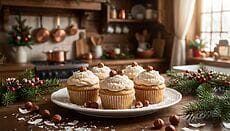 Cupcakes riso e cocco natalizi