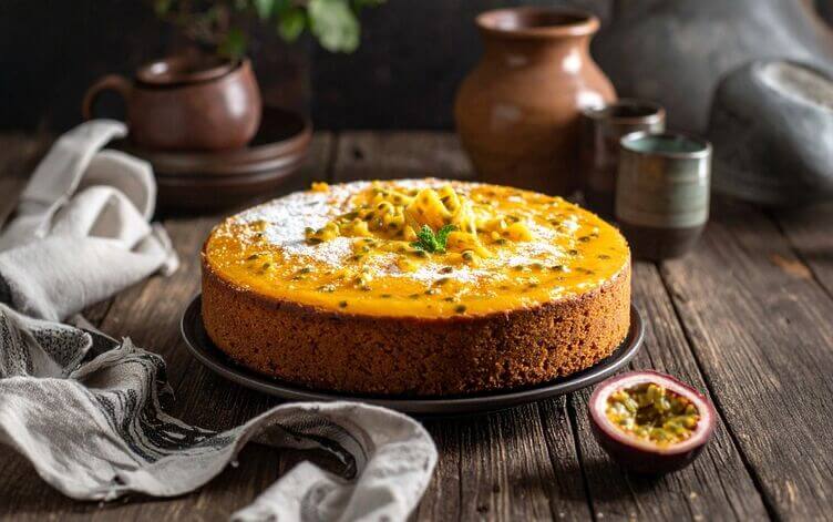 Torta rustica fatta in casa con frutto della passione