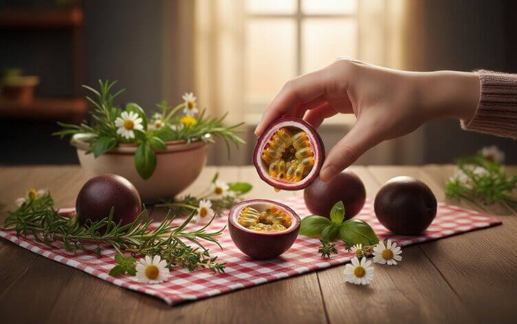 Frutto della passione o passion fruit Frutto della passione o passion fruit