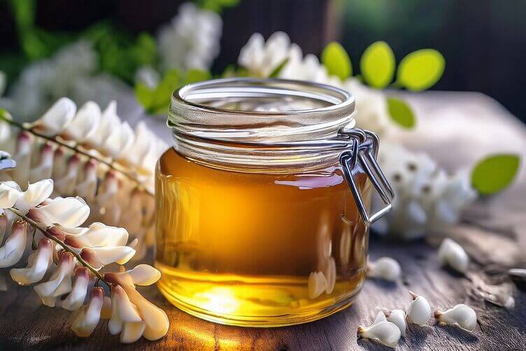 Barattolo di miele di acacia