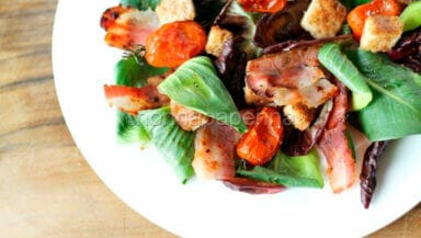 Insalata di campo con bacon