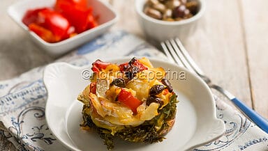 Tortino di baccalà con olive