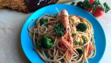 Spaghetti con scampi e broccoli: ottimo piatto