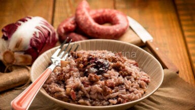 Risotto con luganega e radicchio rosso