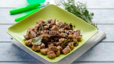 bocconcini di maiale alle olive