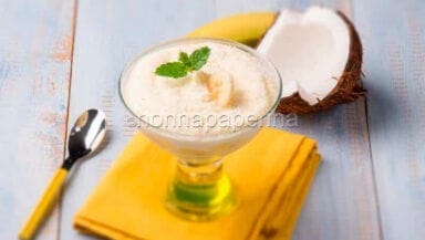 Coppa con crema al cocco