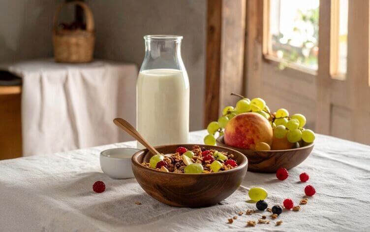 latte di capra a colazione