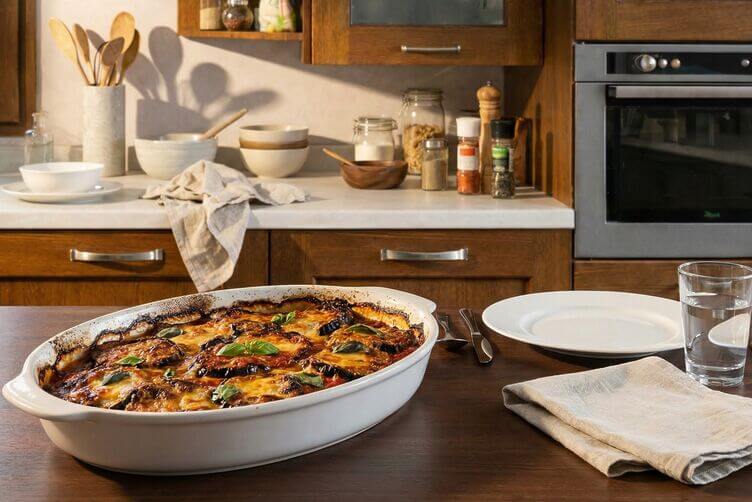 parmigiana di melanzane in teglia