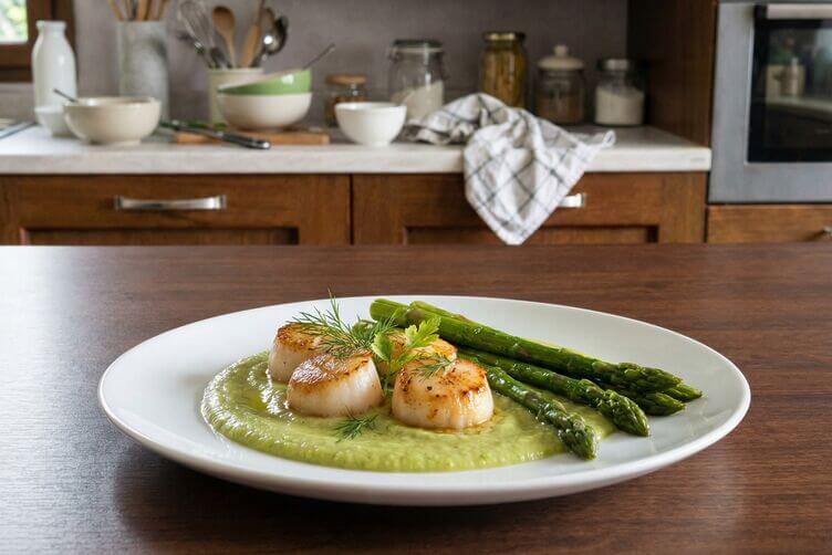 capesante e asparagi