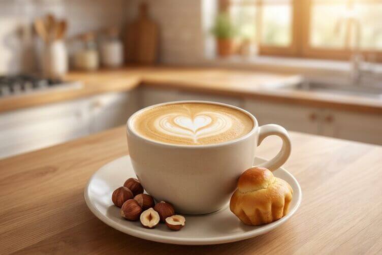 cappuccino con latte di nocciola