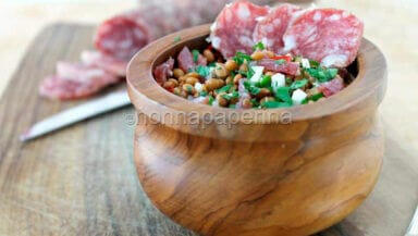 Insalata di lenticchie con lo Strolghino