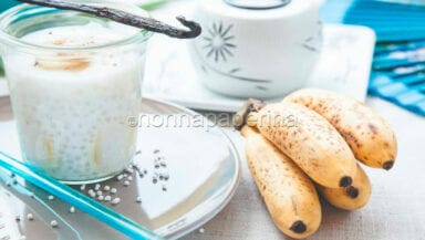 Budino di perle di tapioca