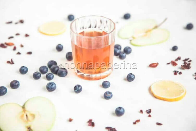 Infuso di rosa canina e mirtillo