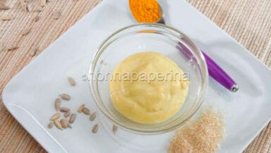 Maionese light con curcuma