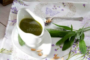 Sage pesto: a tasty condiment for many recipes Sage pesto: a tasty condiment for many recipes