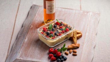 Tiramisu con cantucci e vin santo