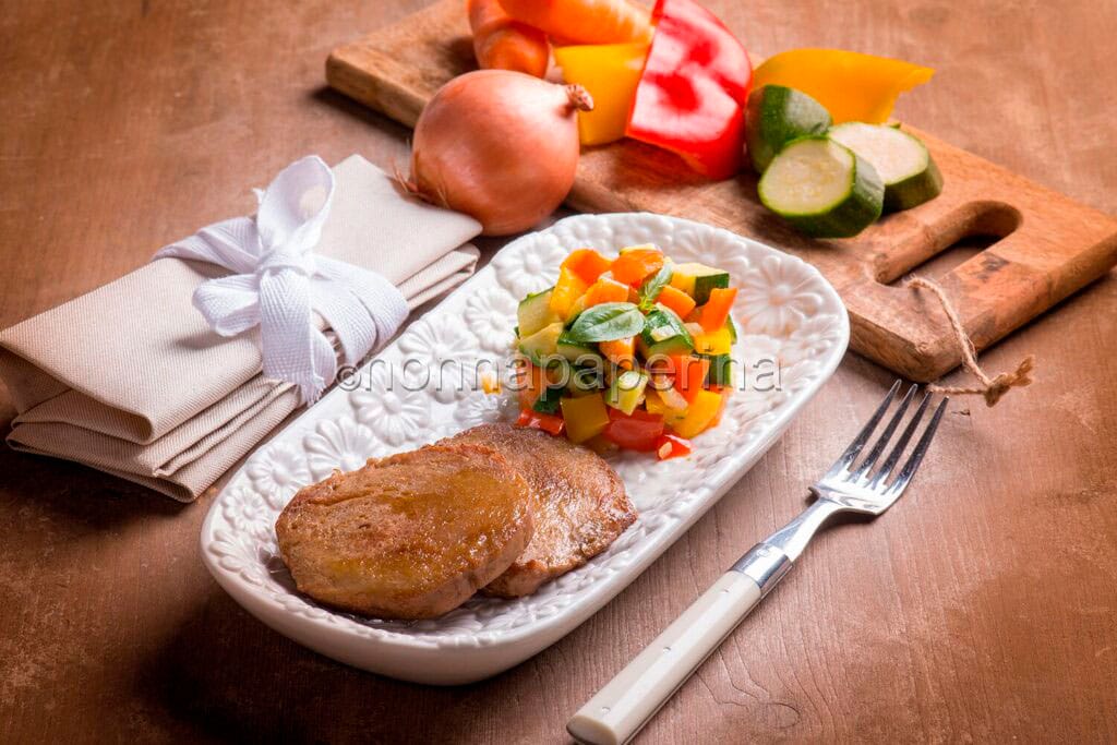 seitan con dadolata di verdure seitan con dadolata di verdure