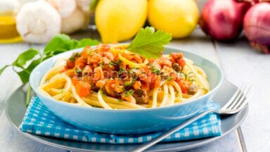 Spaghetti al ragu di pesce spada