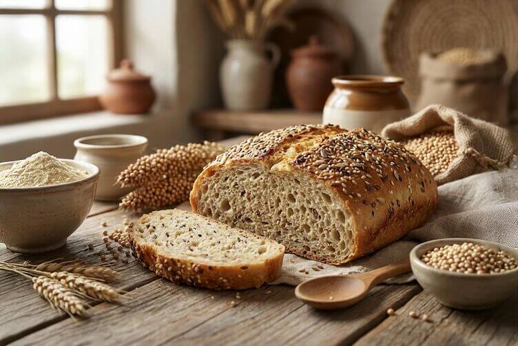 Pane senza glutine ai semi con farina di sorgo Pane senza glutine ai semi con farina di sorgo