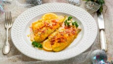 branzino allo zafferano e arancia