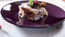 Lasagna di riso con sedano rapa e trota salmonata Lasagna di riso con sedano rapa e trota salmonata